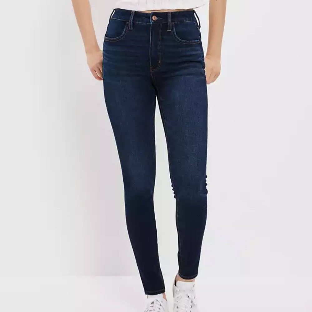 American Eagle Skinny Stretch Womens Jeans — Dark Wash — Size 6 Short [qty: 2]